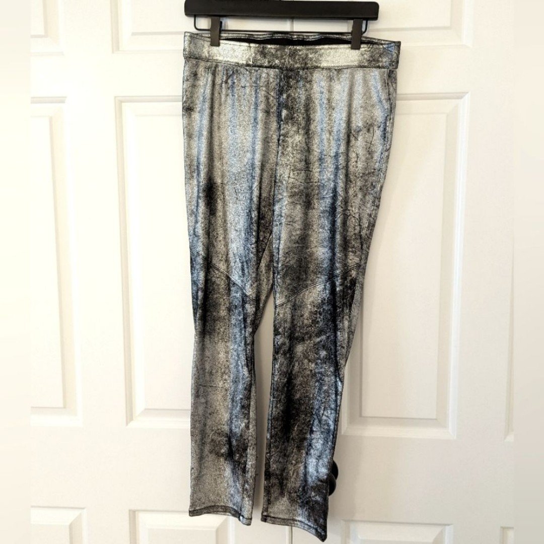Popular FREE PEOPLE Faux leather SILVER METALLIC/ Pull 