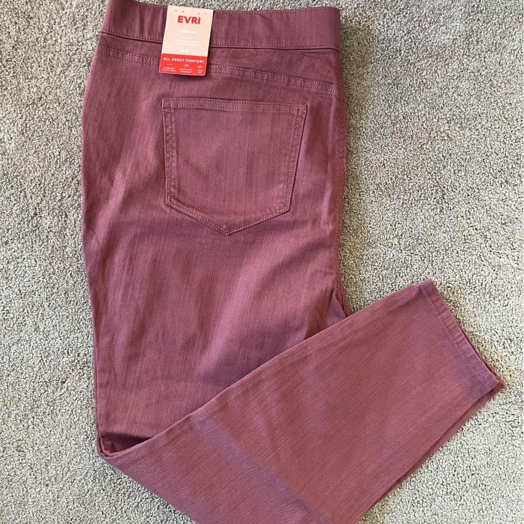 large discount NWT 24W Evri Jegging in Muave Pink iVrbI