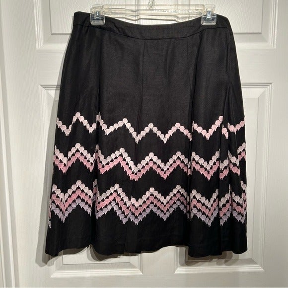 High quality Dressbarn Pleated Embroidered Detail A-line Skirt OyIlYxEDu best sale