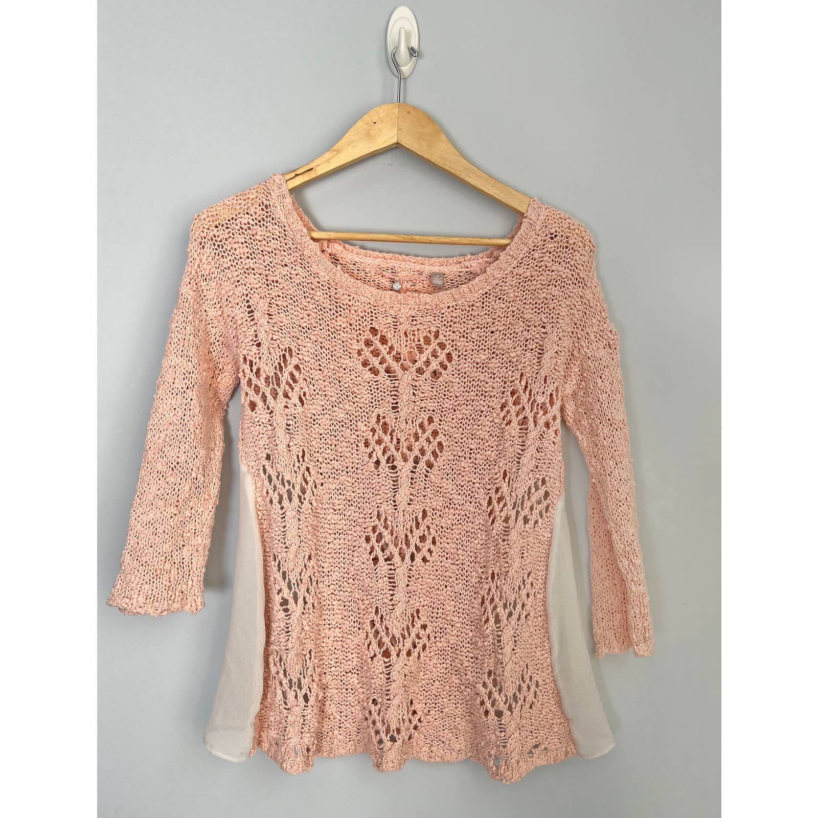 Exclusive ANTHROPOLOGIE KNITTED AND KNOTTED sz XS pink 