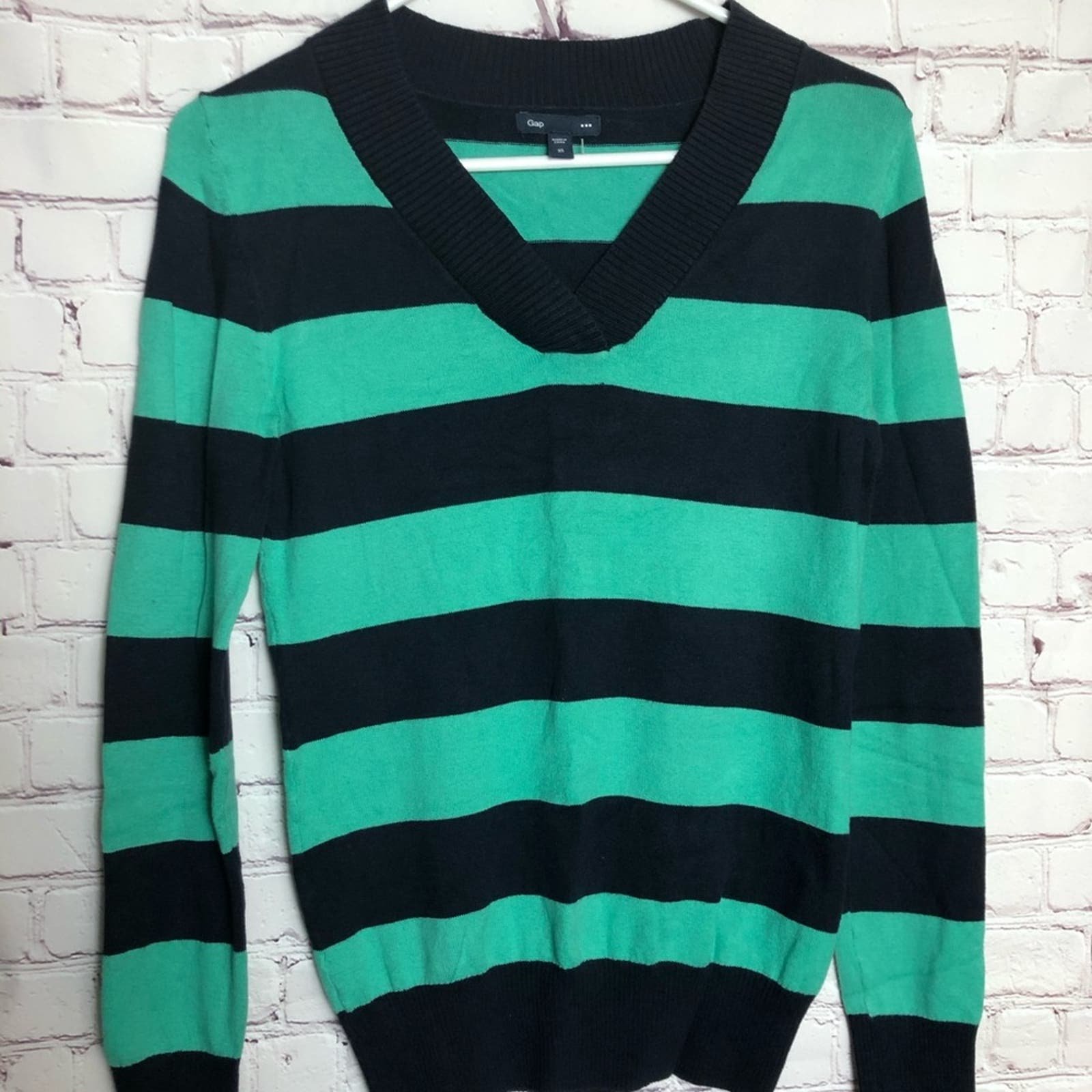 Factory Direct  Gap Women’sLong Sleeve Striped V Front Sweater Sz XS Fq1LCLLhU Low Price