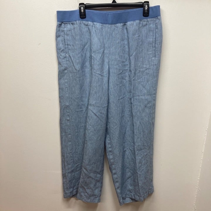 Special offer  J. Jill love linen blue pull on cropped 