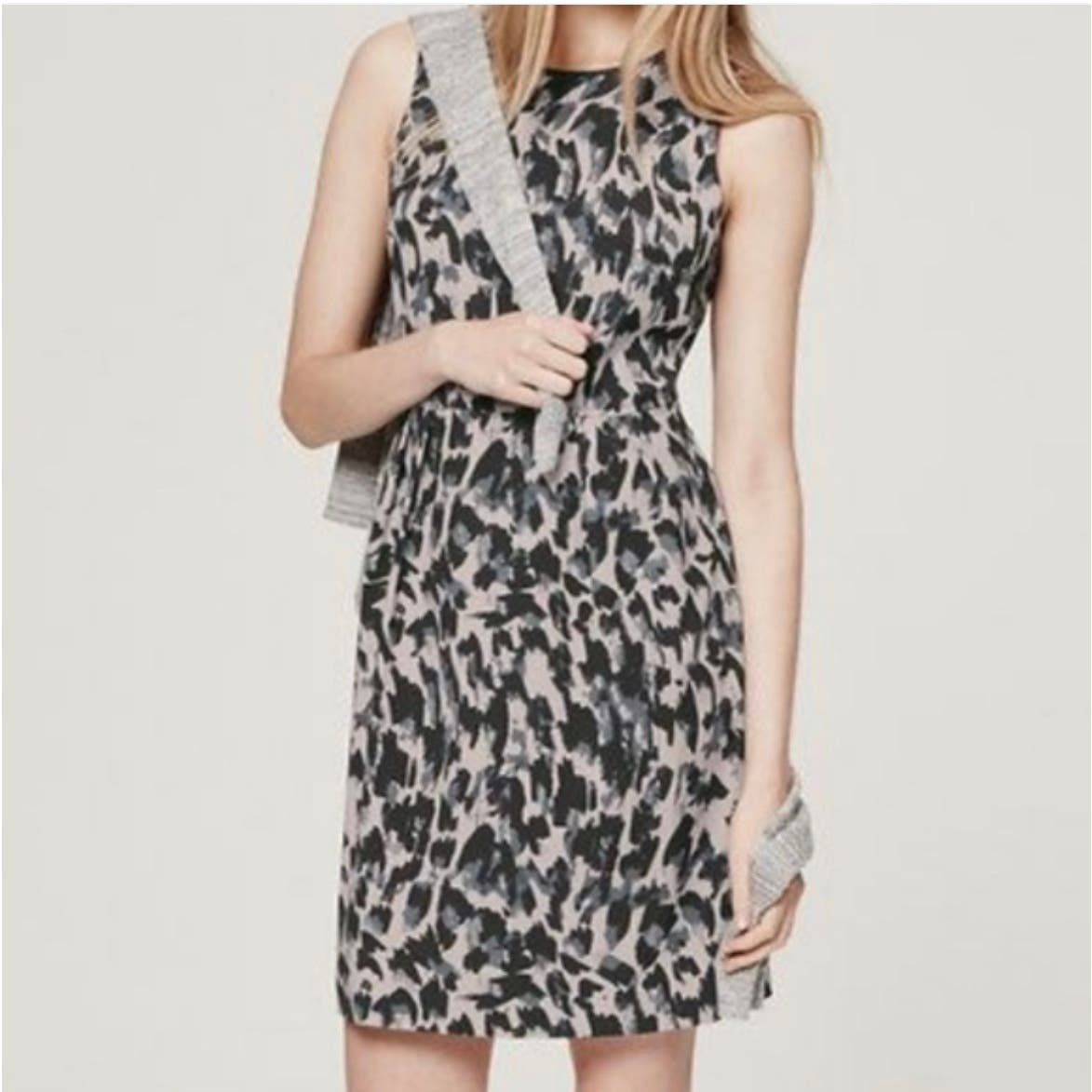 Exclusive LOFT Women´s Dress Abstract Leopard Prin