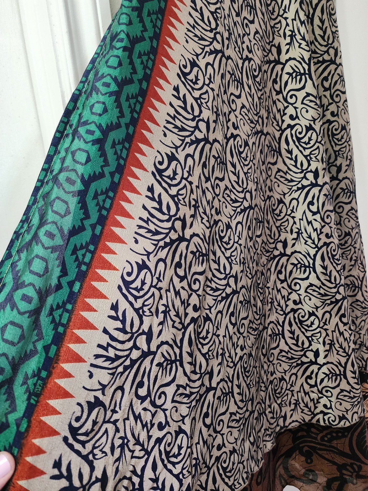 The Best Seller Recycled Sari Wrap Skirt JIUMB8zU3 best sale