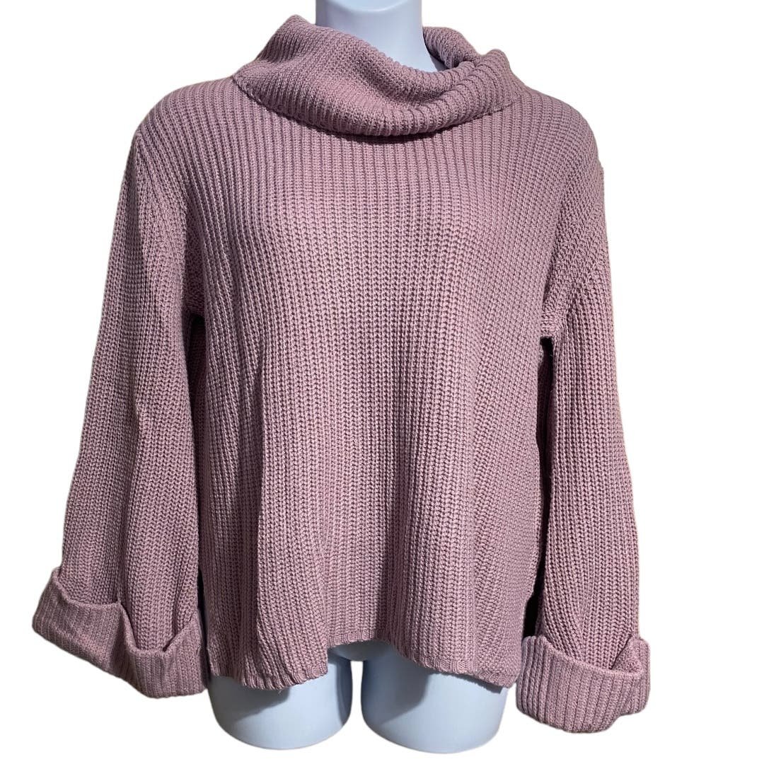 Classic Lane Bryant lavender chunky knit bell sleeve co
