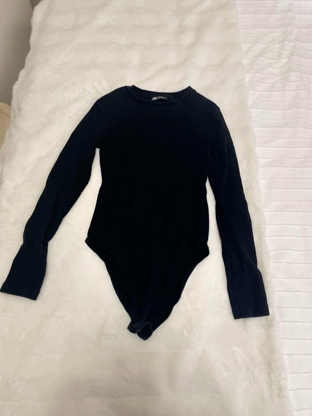 Custom Zara Black Long Sleeve Bodysuit size S pqQWYrQSO