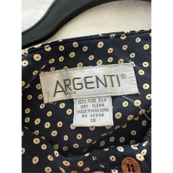 Promotions  Vintage Argenti Silk Blouse size 18 MQeXMdimn Great