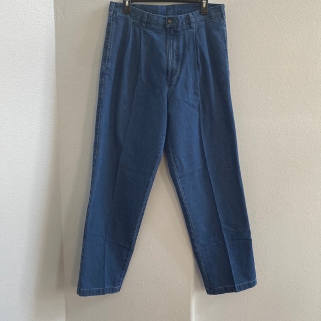 Factory Direct  High Waist Baggy Tapered Fold Pleated Mom Denim Jeans 32 X 30 iSX4xMbUc no tax