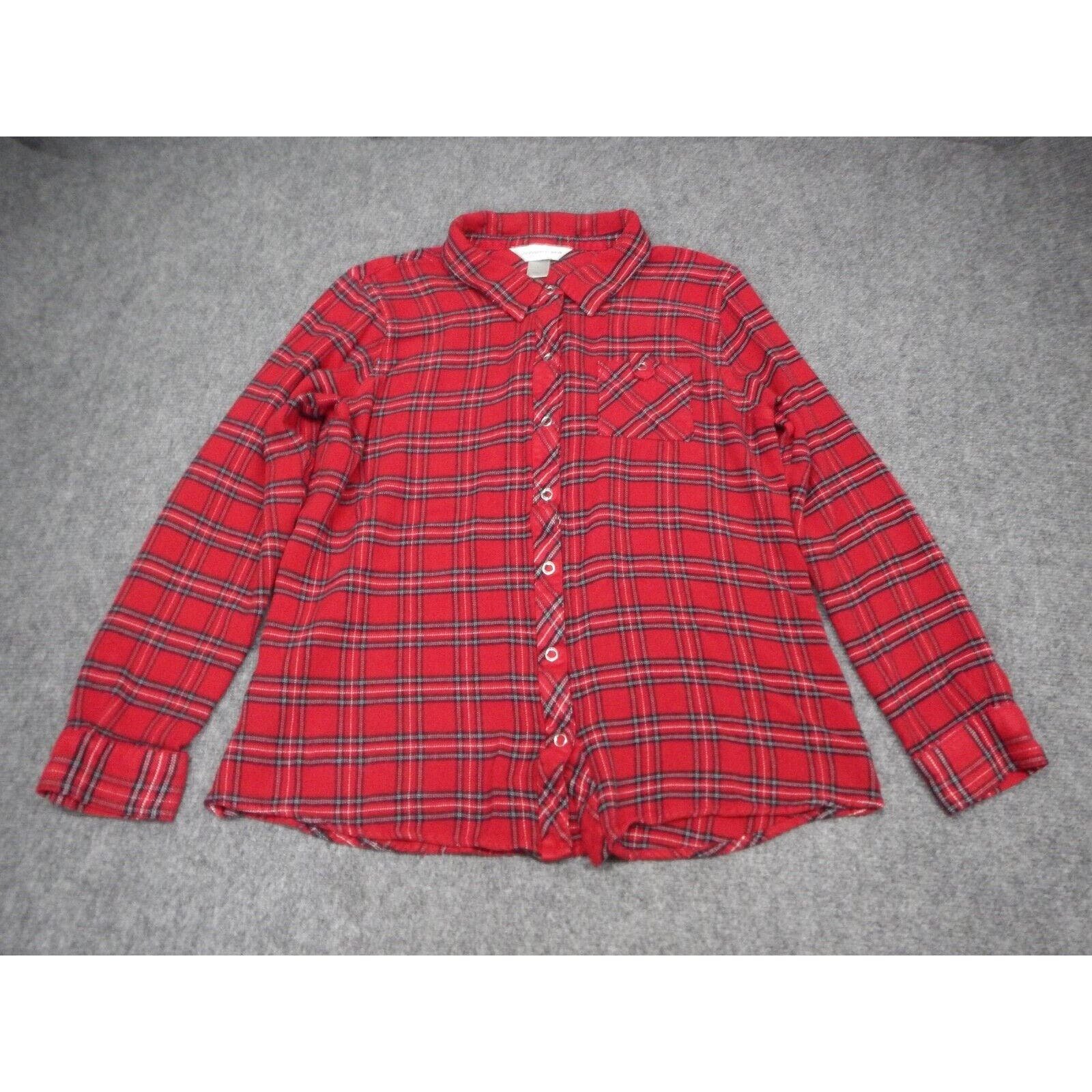 Cheap Christopher Banks Flannel Shirt Women´s Size XL Red Black Plaid Button Up OyxjfEHpB on sale