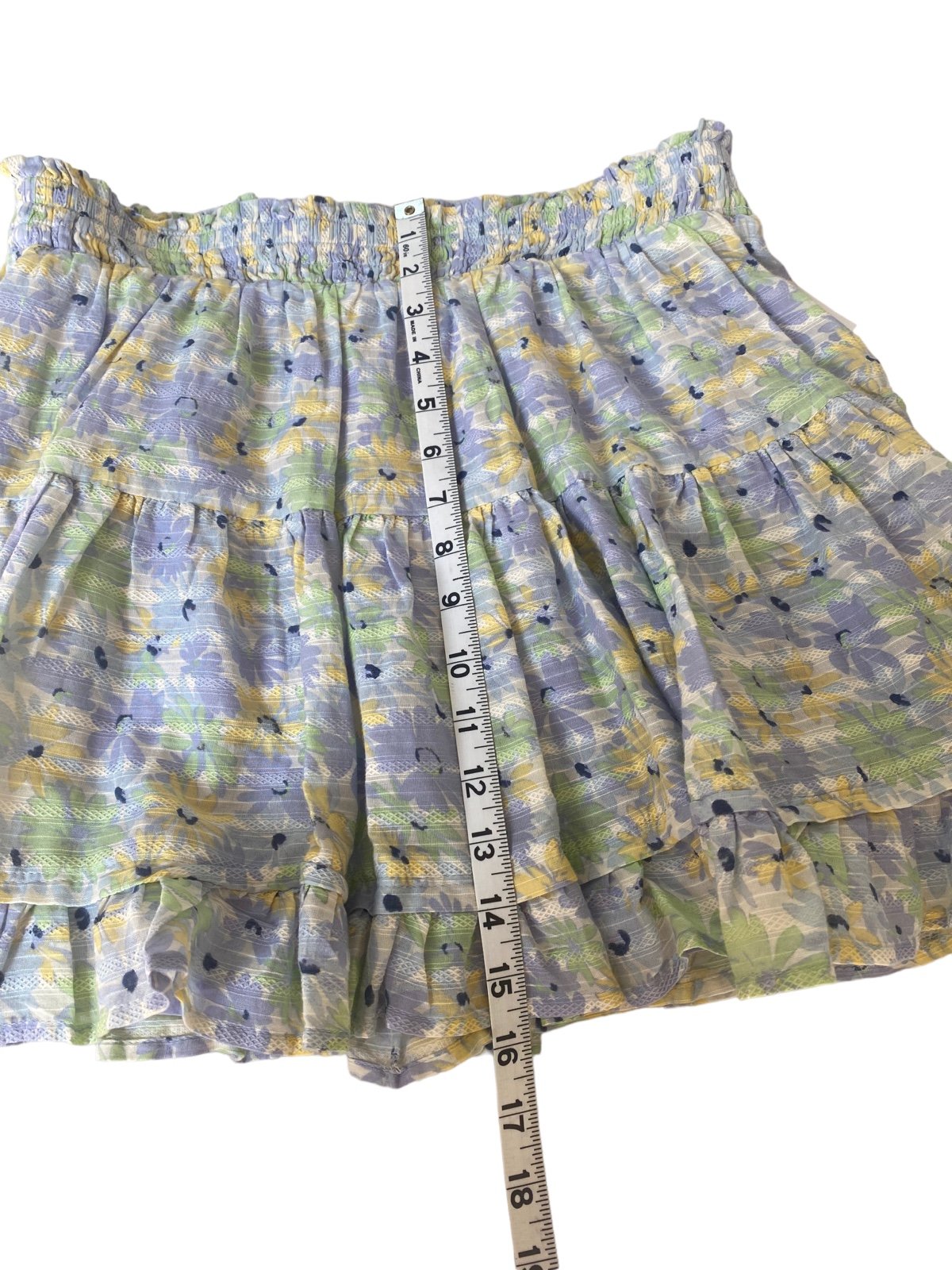 Simple TRUE CRAFT Junior´s Pastel Lilac Floral Tiered Skirt Size: L hDm3u3T9T Factory Price