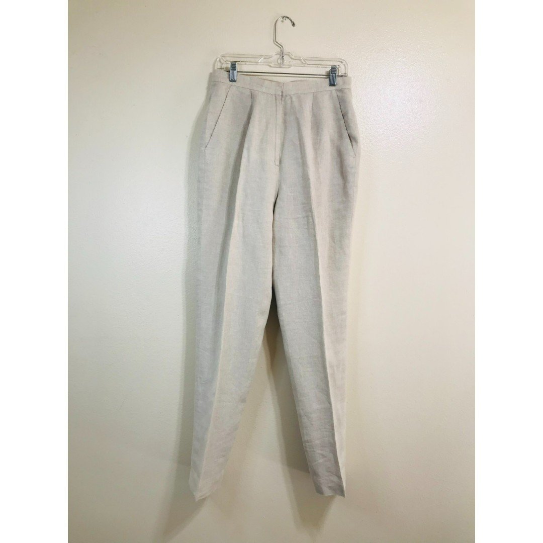Elegant Preview Collection Women´s 100% Linen Fully Lined Pants, Size 12 kaZj38v5B for sale
