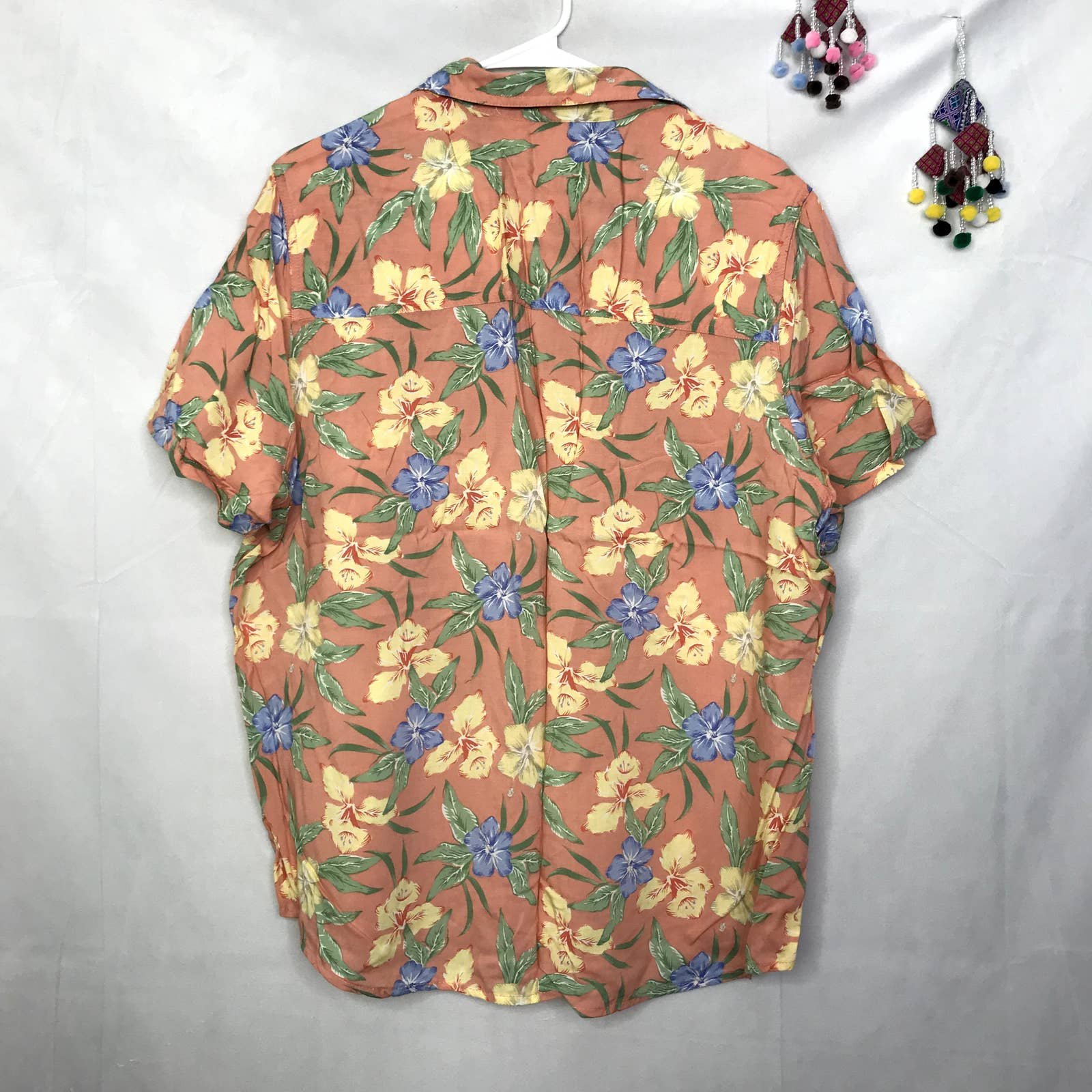Stylish Vintage Somona tropical floral print short sleeve Hawaiian button down shirt oZihb00y0 New Style