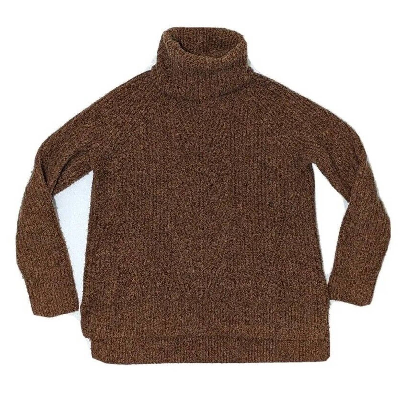 good price Madewell Mercer Turtleneck Sweater in Coziest Yarn Heather Cider Brown Sz Small PPeptAU9j Outlet Store