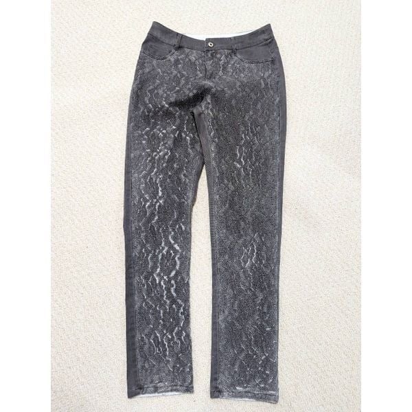 Exclusive Joseph Ribkoff Women´s Gray Washed Lace Denim Skinny Jeans Size 8 IUIdqXSHc no tax