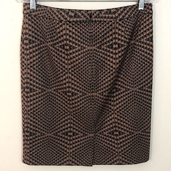 Special offer  Halogen mini skirt brown black geometric pattern back split hem lined size 8 gX4R9RmzH Discount