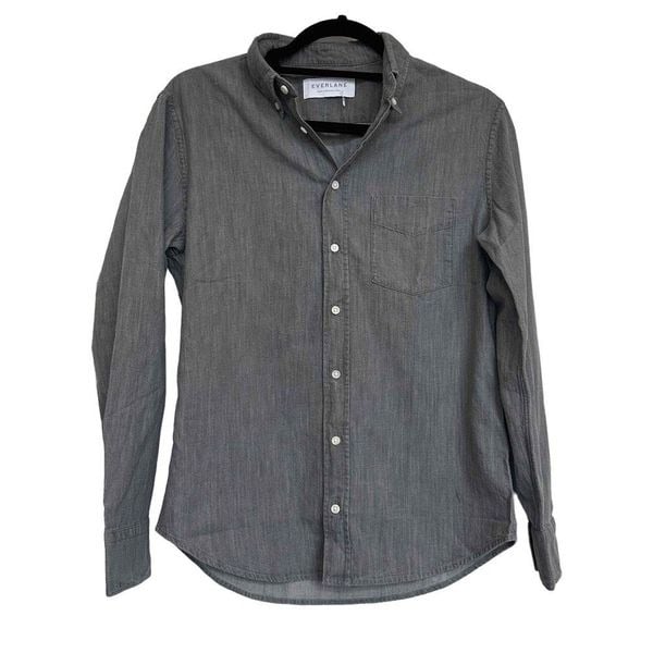 Nice NWOT Everlane Relaxed Jean Button-Down Shirt in Gray Size XS lTGcbJDAR Online Exclusive