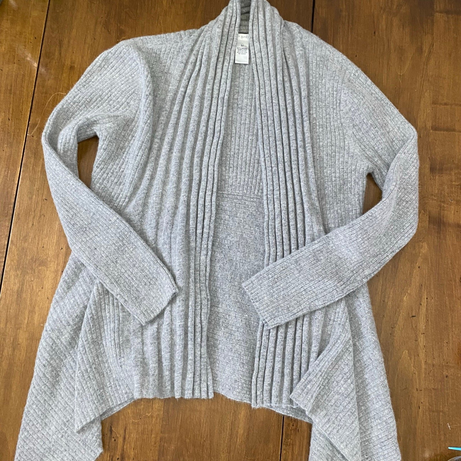 Great Sarah Spencer Angora Blend Open Front Waterfall Sweater Cardigan Women´s M IMY9dImPo New Style