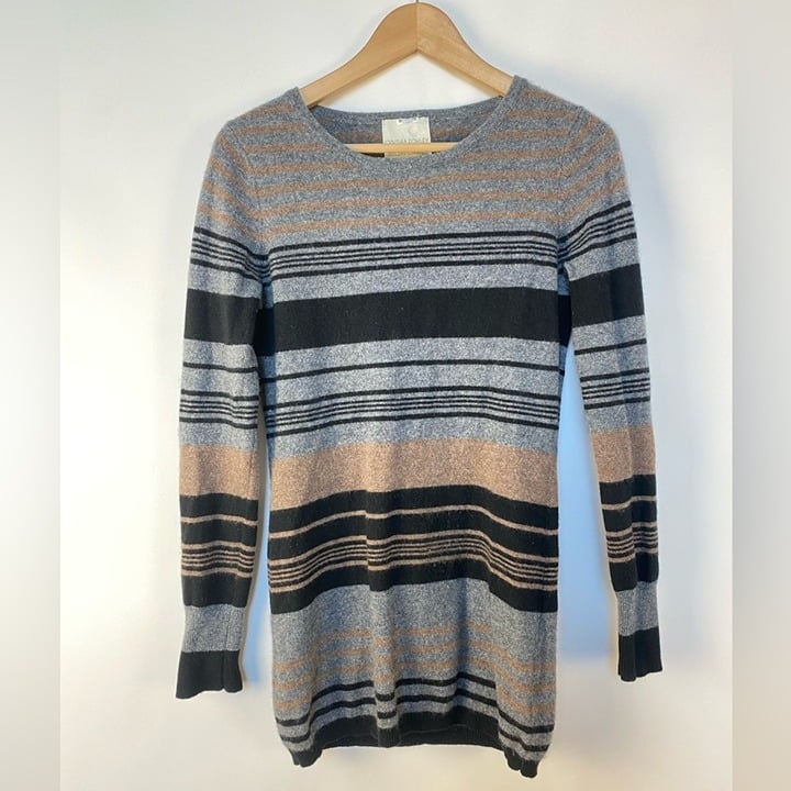Amazing Cynthia Rowley 2-ply Cashmere Striped Sweater j