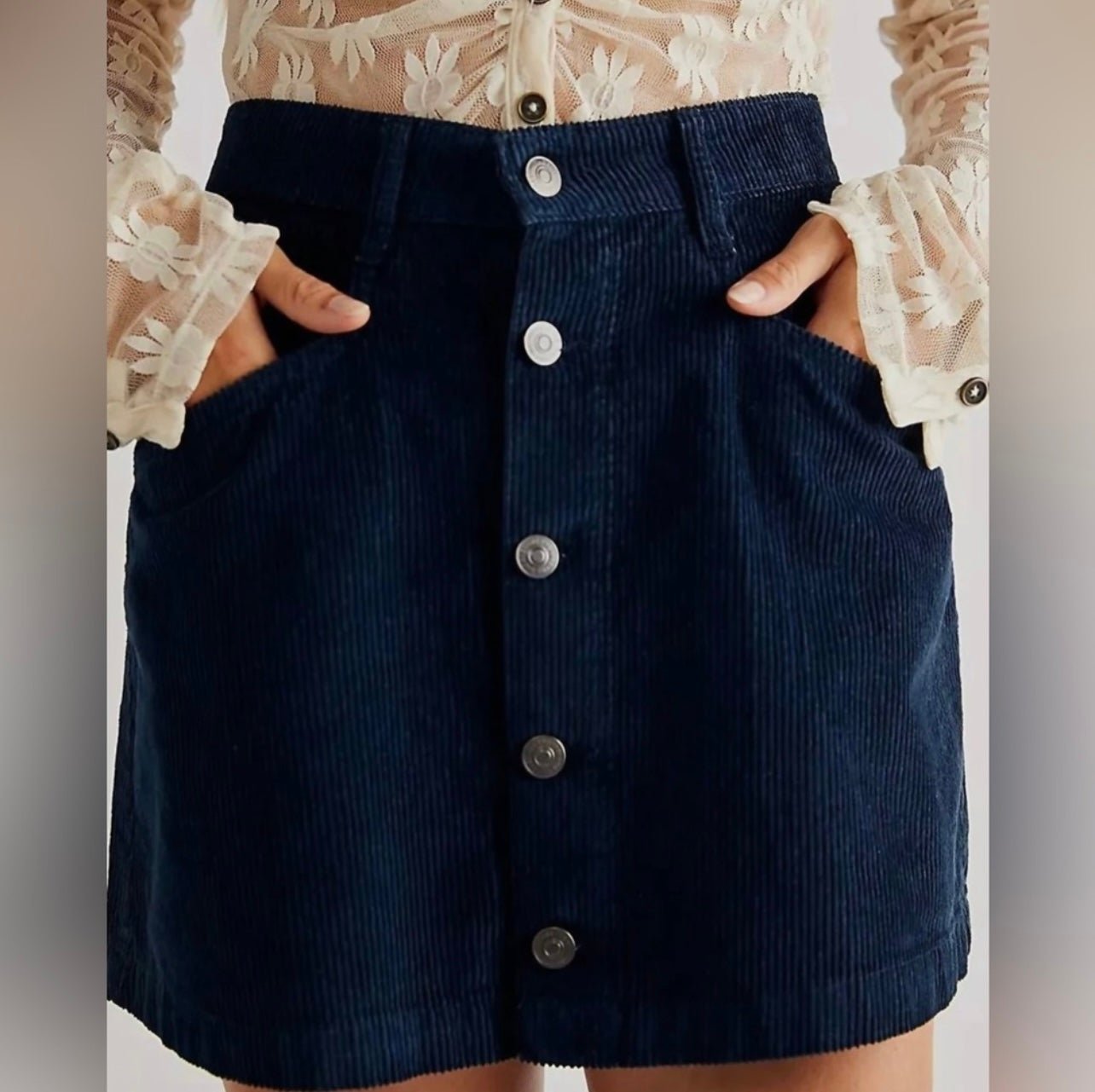 Authentic NWT Free People Ray Corduroy Mini Skirt - size 8 H3iw7DkOl Cheap