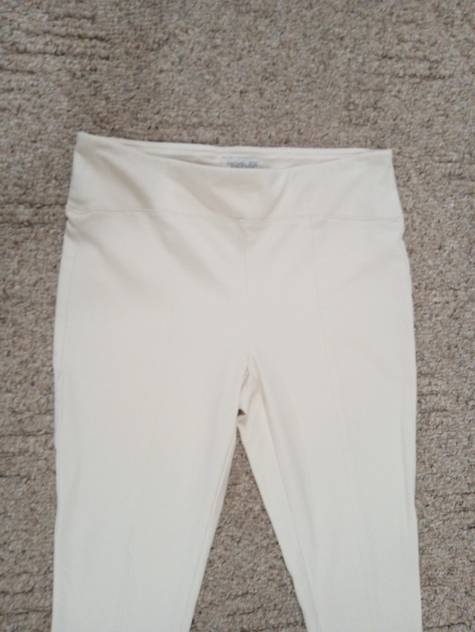 where to buy  RACHEL ZOE tailored high waisted cream ankle lounge pants NV5cy3Itg hot sale