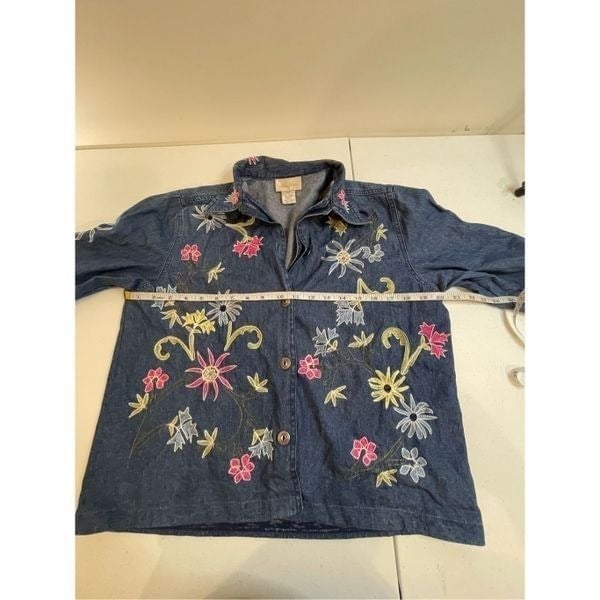 the Lowest price Studio Works women’s medium petite denim shirt  embroidered IZ6T83kr6 just buy it