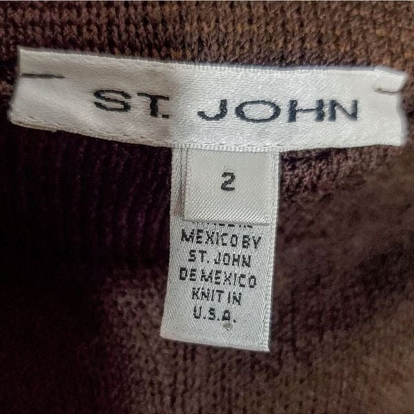 Special offer  St. John Brown Santana Knit Full Length Wool Blend Elastic Stretch Pants Size 2 GT6vu5K1G Cool