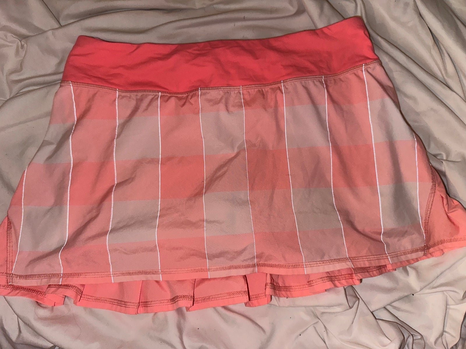 The Best Seller lululemon athletica run pace setter gingham coral orange skirt, 8 G2gOl2Utk for sale