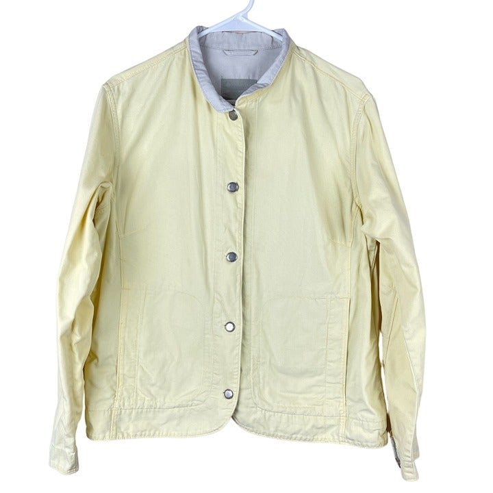 Amazing VTG Columbia Denim Jean Jacket Womens Size L Yellow Button Up Pockets Outdoors NTtAoQxOh hot sale