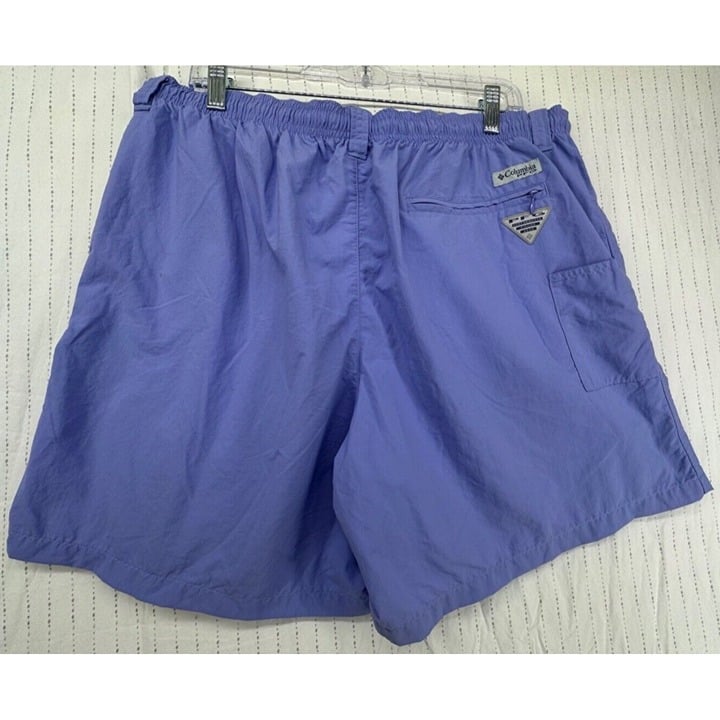 Simple Columbia Women Shorts OmniShade Periwinkle XL Nylon Athleisure Casual *Tiny Flaw FhU1NFxI3 no tax