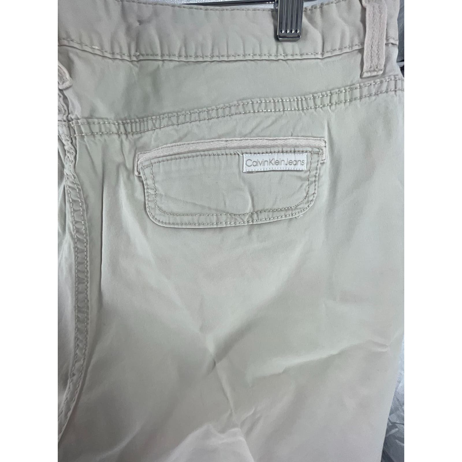 big discount Calvin Klein Jeans Beige Khaki Chino Bermuda Shorts Women´s Size 14 N9sC4Ilte no tax