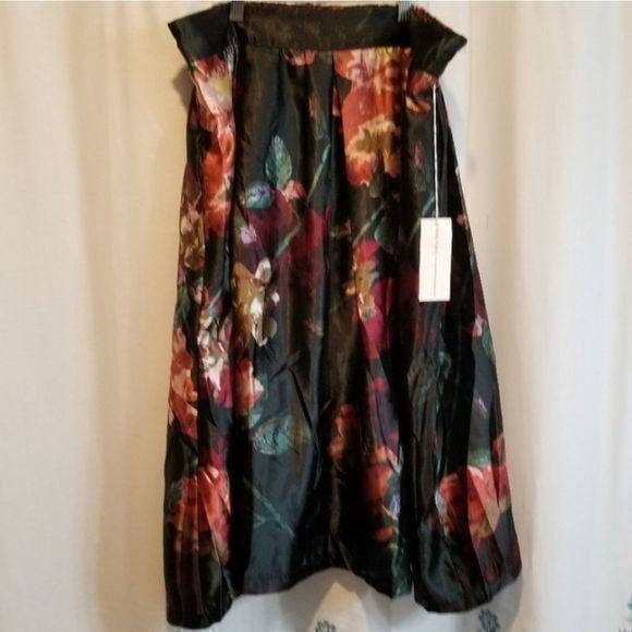 Special offer  New Party black floral skirt midi plus IjWkSqdmb well sale