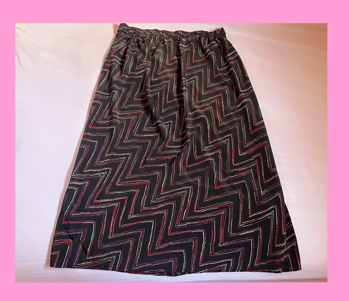 Elegant Vintage Plus Size Lane Bryant Geometric Pattern Black Midi Skirt FjSpTRSsl best sale