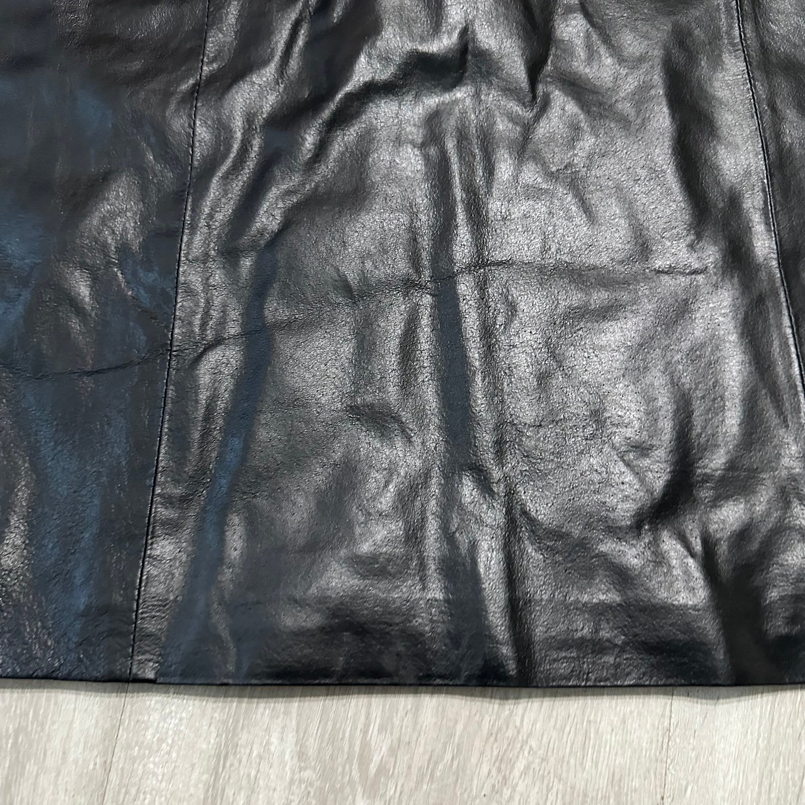 floor price Etam Black Real Leather Pencil Skirt Sz 10 GU9LBPAjQ best sale