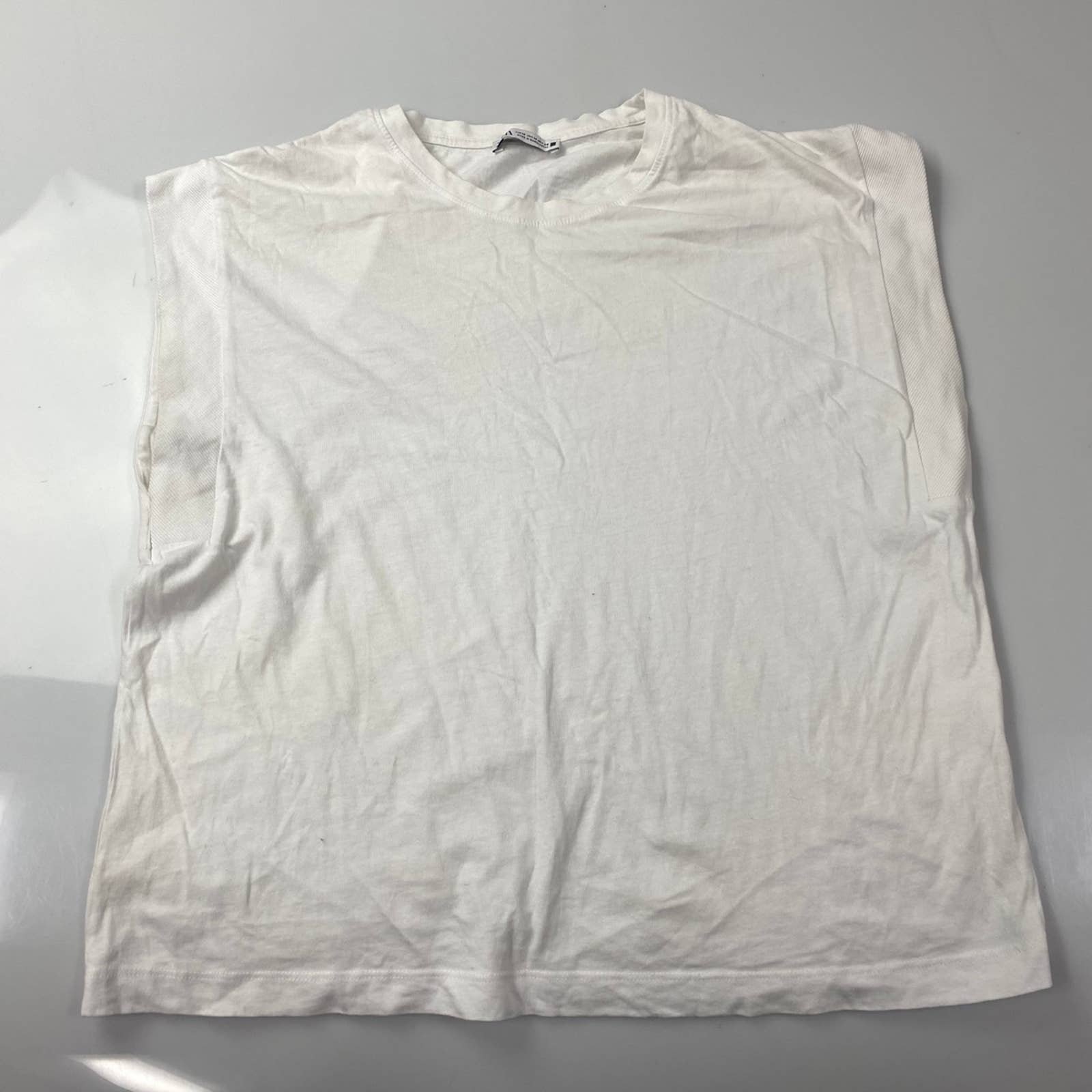 Promotions  ZARA white muscle t-shirt GiOokKC3N Everyday Low Prices