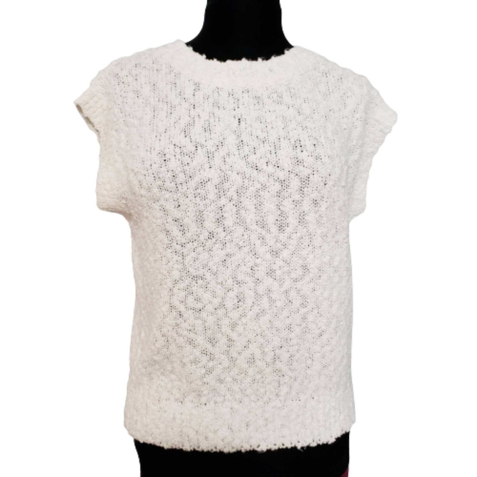 Cheap Chaus white textured knit sweater M gohtxgVSD Onl