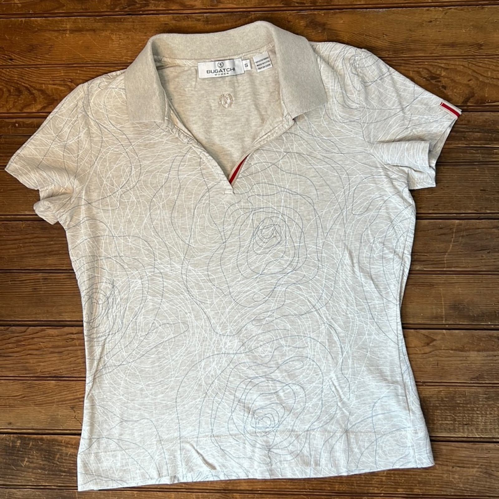 Popular Women’s Bugatchi polo shirt top pullover short 