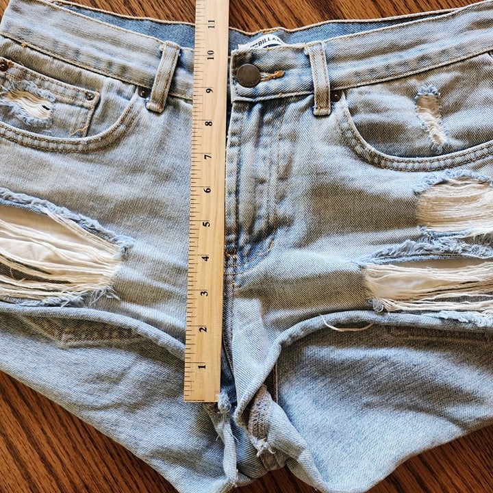 Special offer  Billabong Light Wash Distressed Rolled Jean Shorts Size 27 Mid Rise K22l4DTWB Buying Cheap