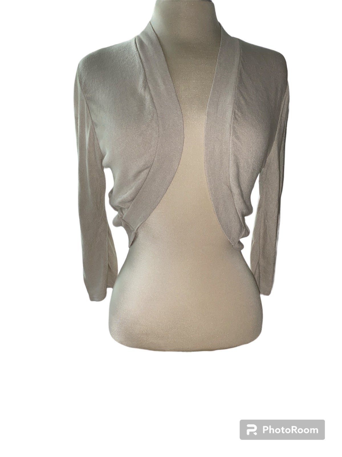 Buy Studio Y sweater cardigan short cropped style taper front 3/4” sleeves Sz large hd0dEMfe2 Factory Price