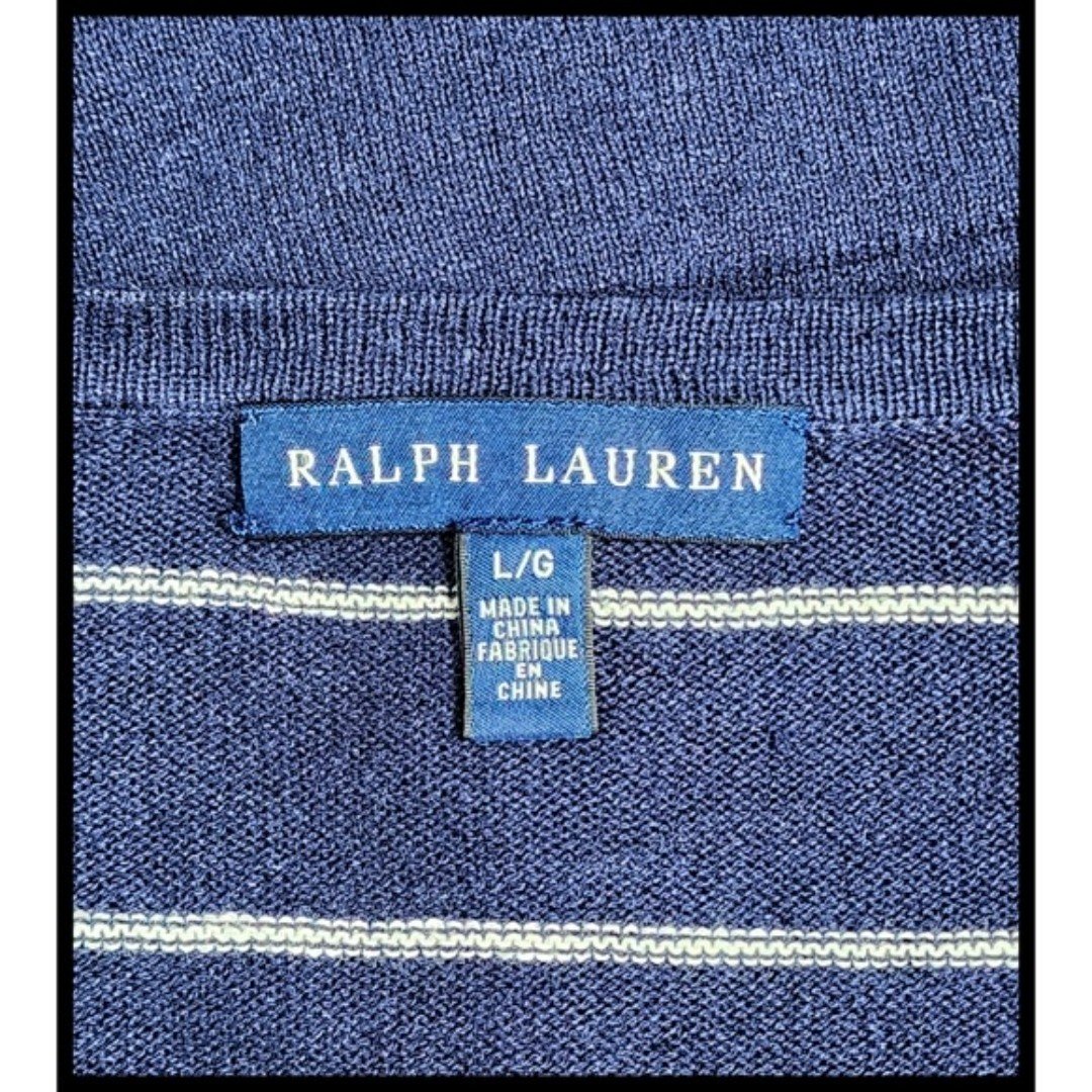Great Ralph Lauren Blue Label Linen Blend Sweater Red Polo Blue White Stripe Large nsJGeESu0 on sale
