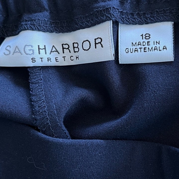 floor price Sagharbor Women´s Stretch Pull on High Rise Straight Leg Navy Pants Size 18 PHumwLI1W best sale