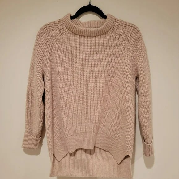 floor price All Saints Tan Chunky Ribbed Patty Sweater 