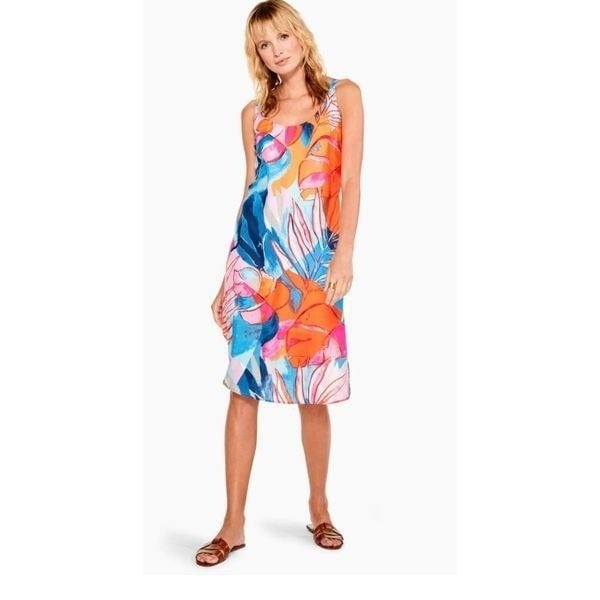 the Lowest price Nic + Zoe Palm Leaf Dress size medium 