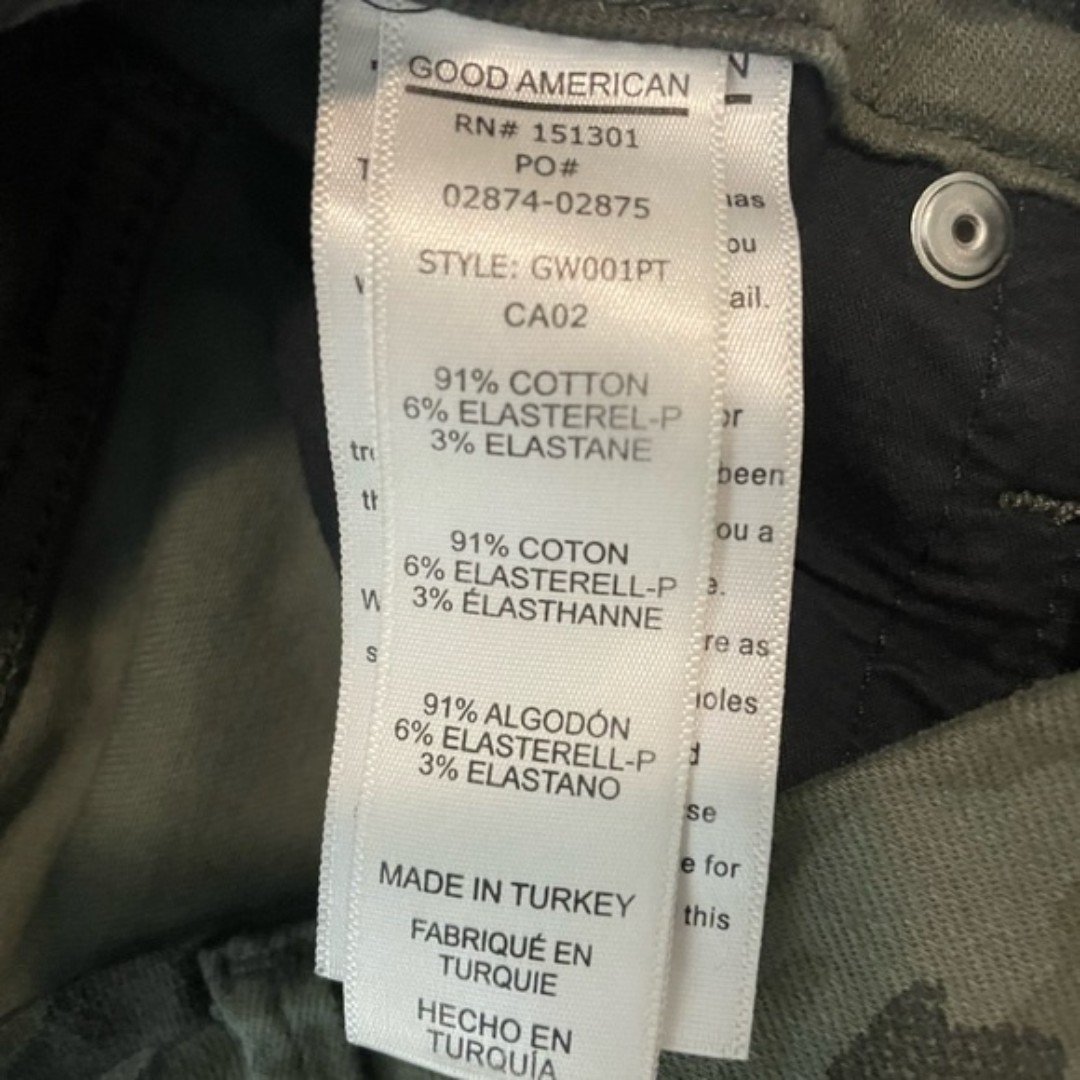 Discounted Good American Good Wiast denim camo print jeans Size 00/24 lhHNJrIsQ Cheap