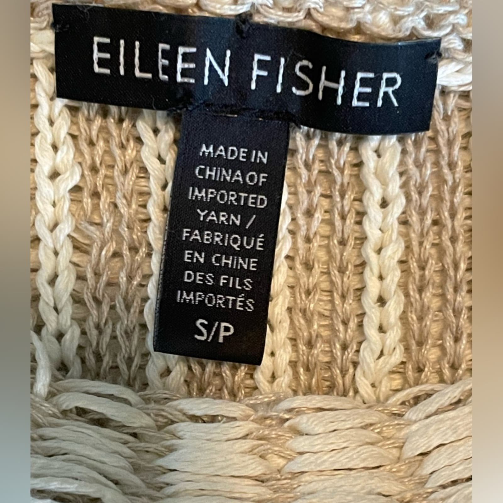 the Lowest price Eileen Fisher Sand Organic Cotton Linen Knit Pullover Sweater jA1BFlTqR Fashion