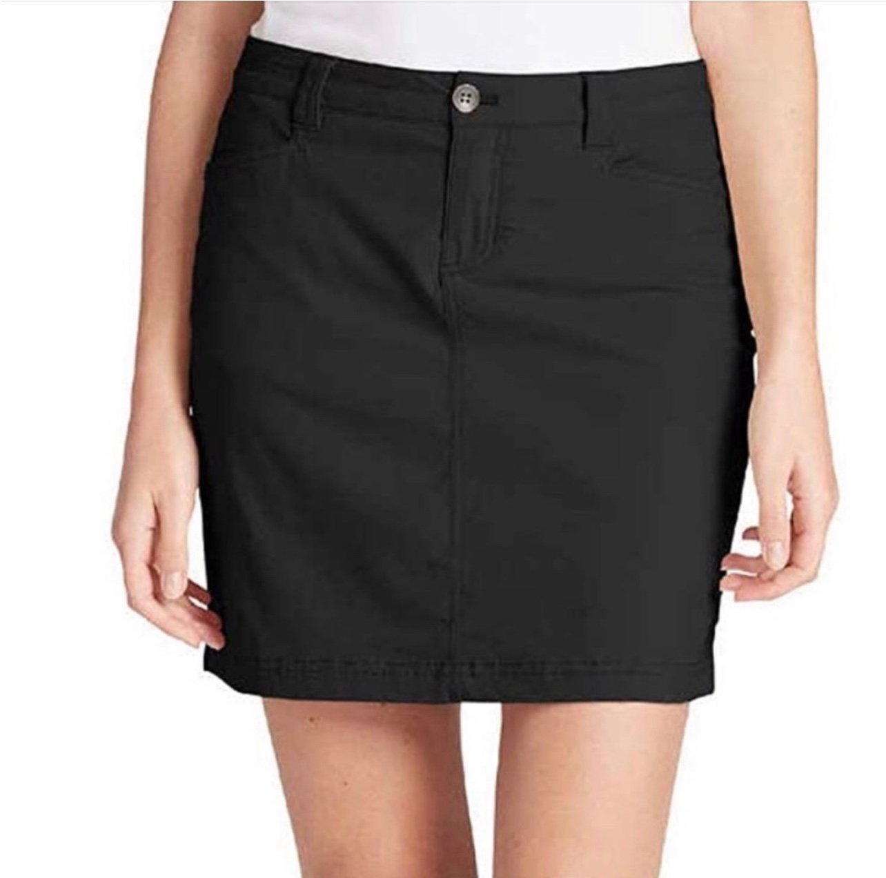 Gorgeous Eddie Bauer Black Adventurer Skirt Skort Size 