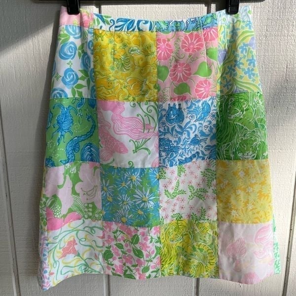 the Lowest price LILLY PULITZER Vintage 1970s The Lilly Sportswear Division Patchwork Cotton Skir oQE9F1C1Q Online Exclusive