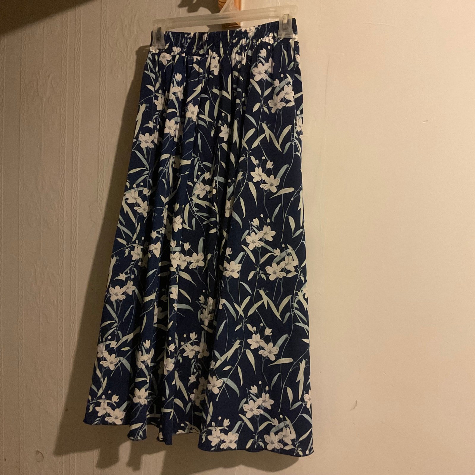 Popular Womens midi skirt floral with pockets size m m1