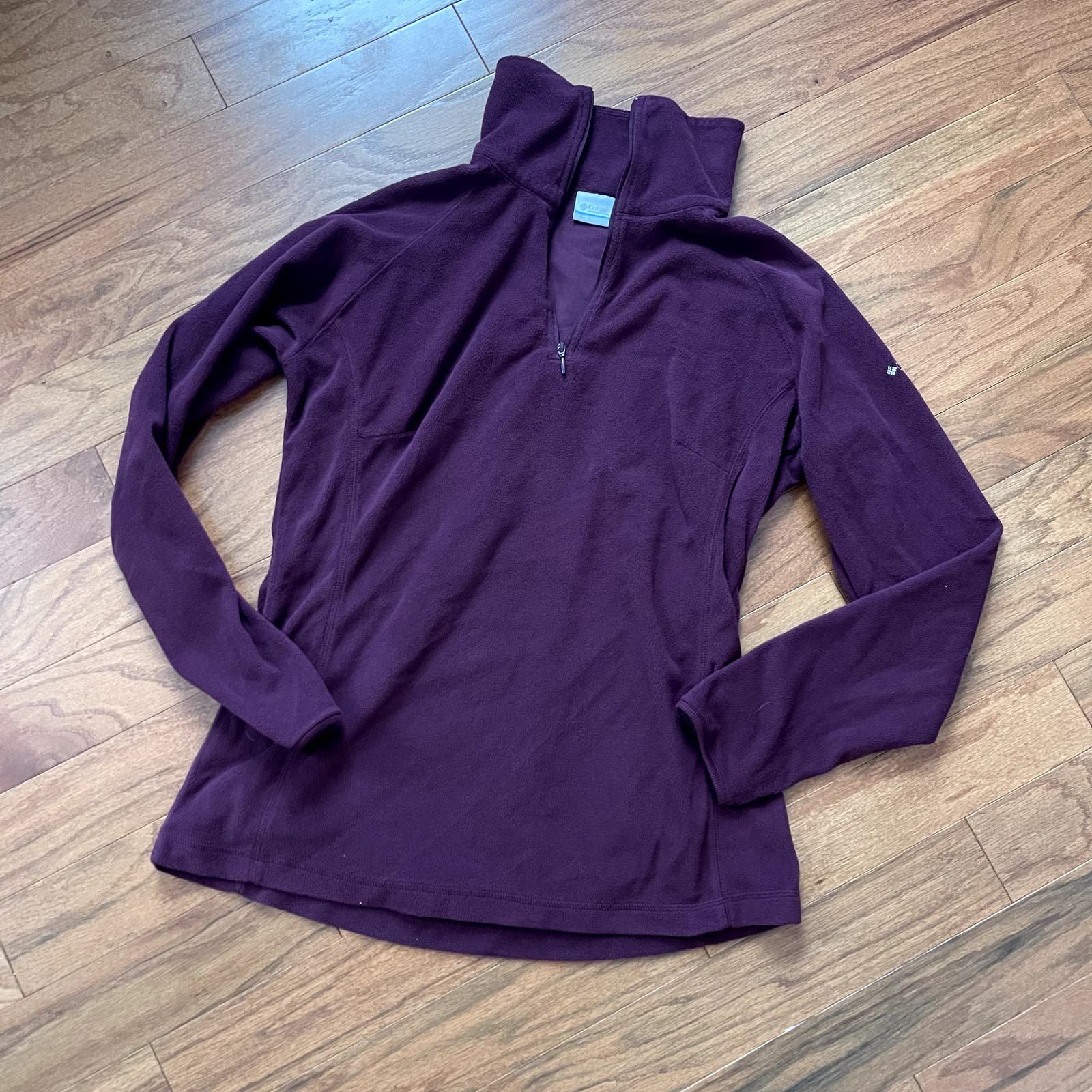 Custom Columbia Purple Full Zip Fleece Jacket Size Larg