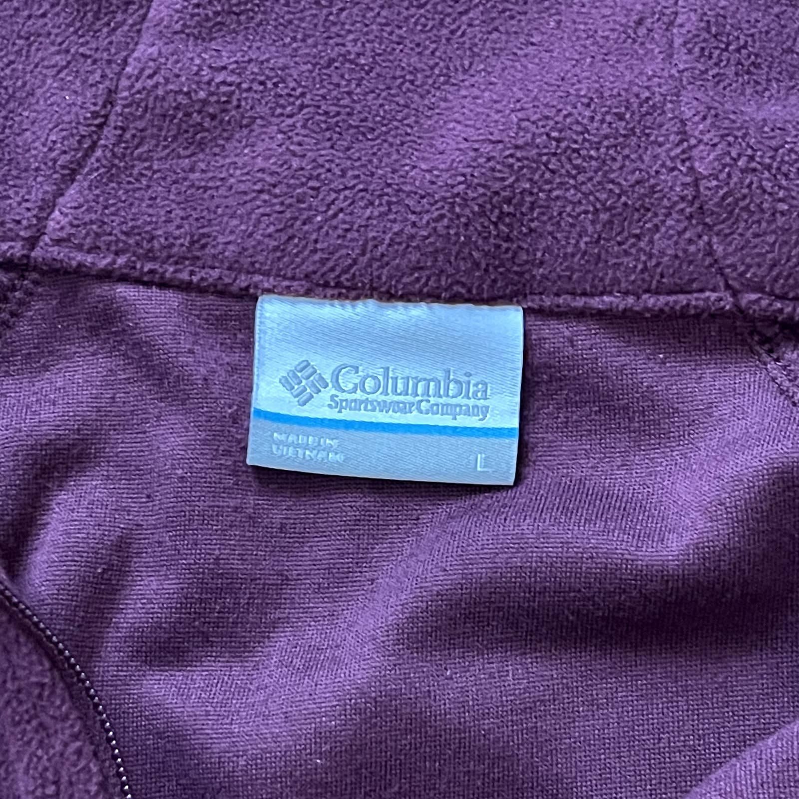Custom Columbia Purple Full Zip Fleece Jacket Size Large p90xEW8sk on sale