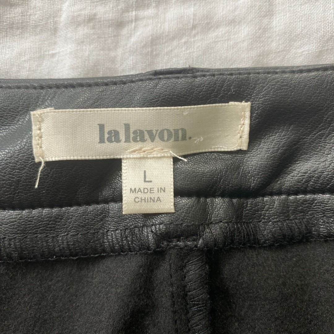 Latest  La Lavon Black Faux Leather Flare Pants Women´s Large jnLsQ2r3V just for you